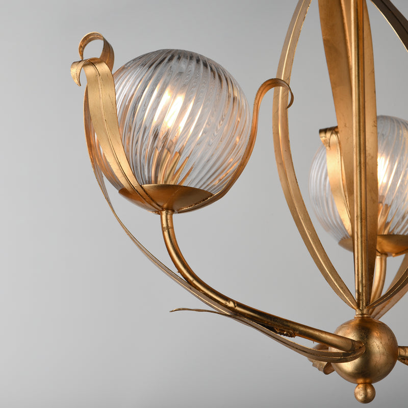Maxim 28713CRGL Firenze 3 Light Pendant | Gold Leaf