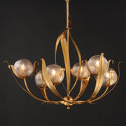 Maxim 28716CRGL Firenze 6 Light Chandelier | Gold Leaf