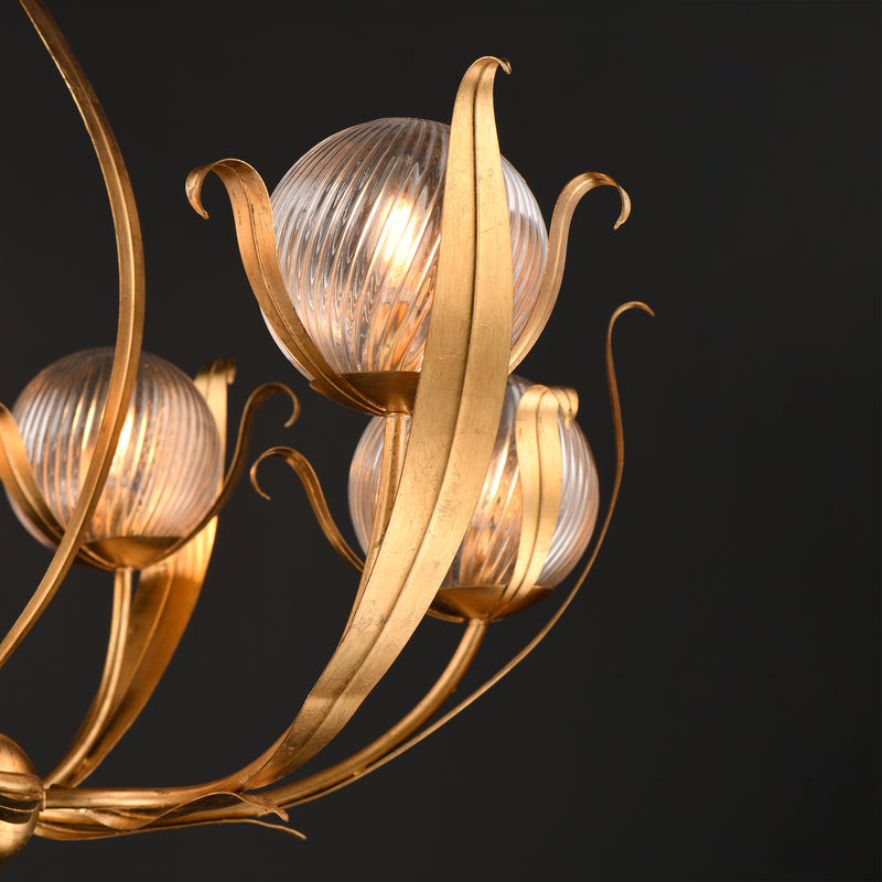 Maxim 28716CRGL Firenze 6 Light Chandelier | Gold Leaf