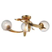 Maxim 28717CRGL Firenze 3 Light Flush Mount | Gold Leaf