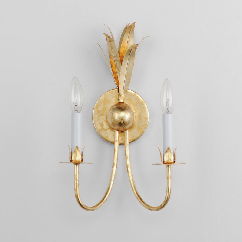 Maxim 2882GL Paloma 2 Light Sconce | Gold Leaf