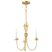 Maxim 2883GL Paloma 3 Light Chandelier | Gold Leaf