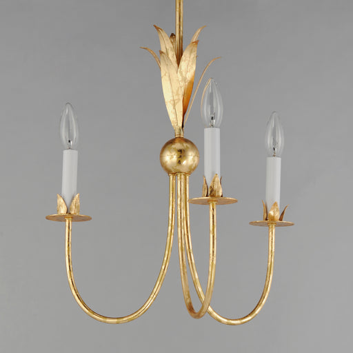 Maxim 2883GL Paloma 3 Light Chandelier | Gold Leaf