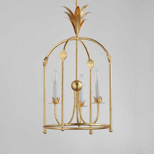 Maxim 2884GL Paloma 3 Light Foyer Pendant | Gold Leaf