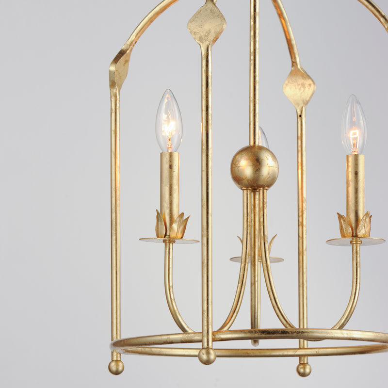 Maxim 2884GL Paloma 3 Light Foyer Pendant | Gold Leaf