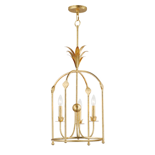 Maxim 2884GL Paloma 3 Light Foyer Pendant | Gold Leaf