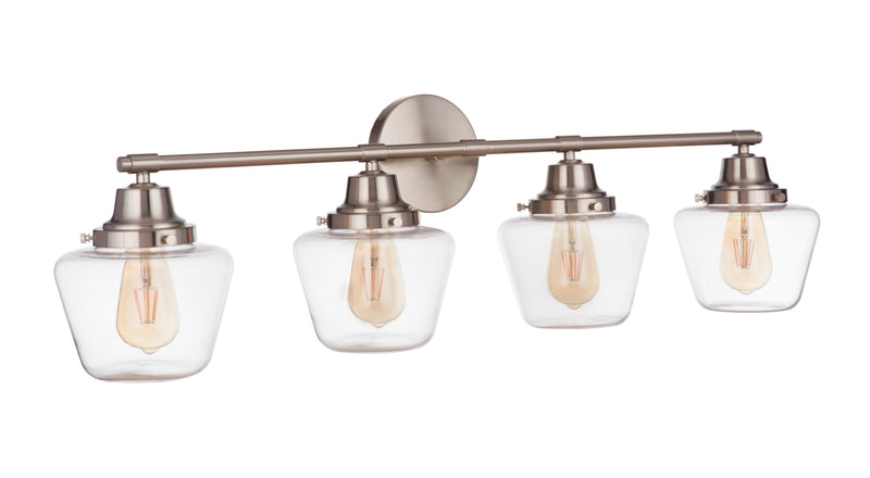 Craftmade 19538BNK4 Essex 4 Light Bathroom Vanity Light -Brushed Polished Nickel