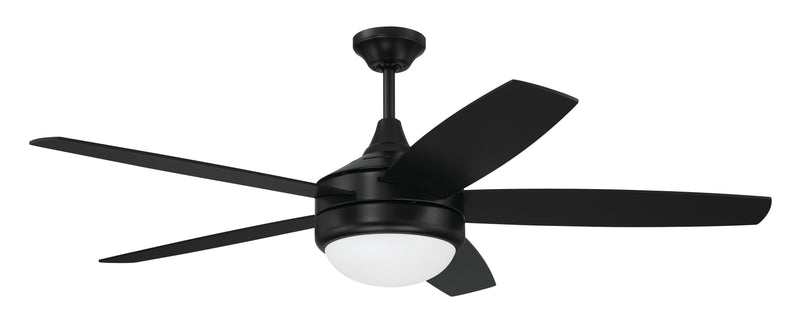 Craftmade PHZ52FB5 Phaze II 5- Blade LED Ceiling Fan -Flat Black
