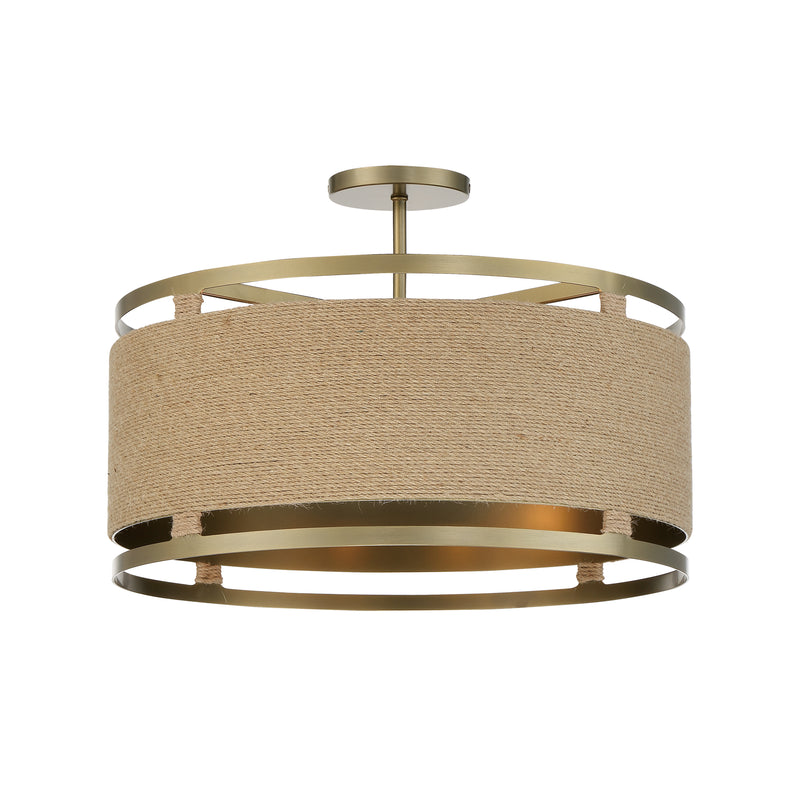 Minka Lavery Windward Passage 4 Light Semi Flush Mount-Soft Brass