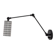 Maxim 29120BKWT Shaka 1 Light Swing Arm Wall Sconce | Black / White