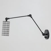 Maxim 29120BKWT Shaka 1 Light Swing Arm Wall Sconce | Black / White