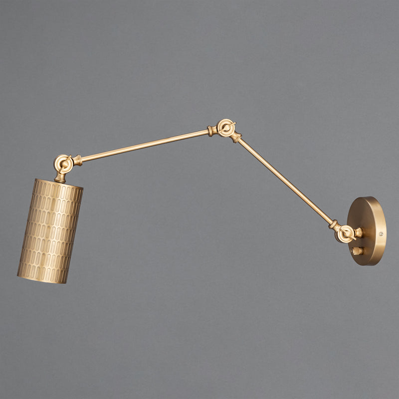 Maxim 29120WBR Shaka 1 Light Swing Arm Wall Sconce | Weathered Brass