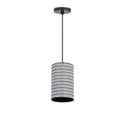 Maxim 29121BKWT Shaka 1 Light Mini Pendant | Black / White