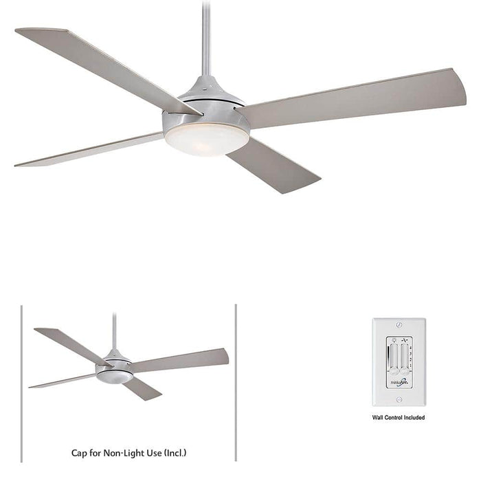 Minka Aire F521L-ABD Aluma 52" Brushed Aluminum LED Ceiling Fan + Wall Control