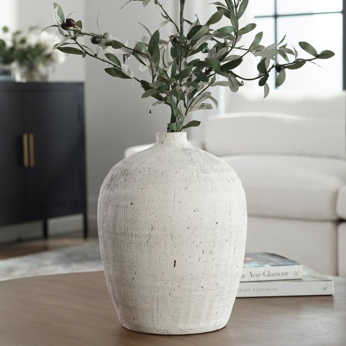 Uttermost Floreana Medium White Vase