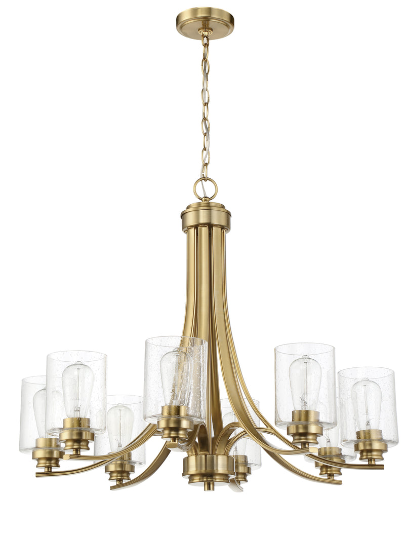 Craftmade 50528-SB Bolden 8 Light Chandelier -Satin Brass