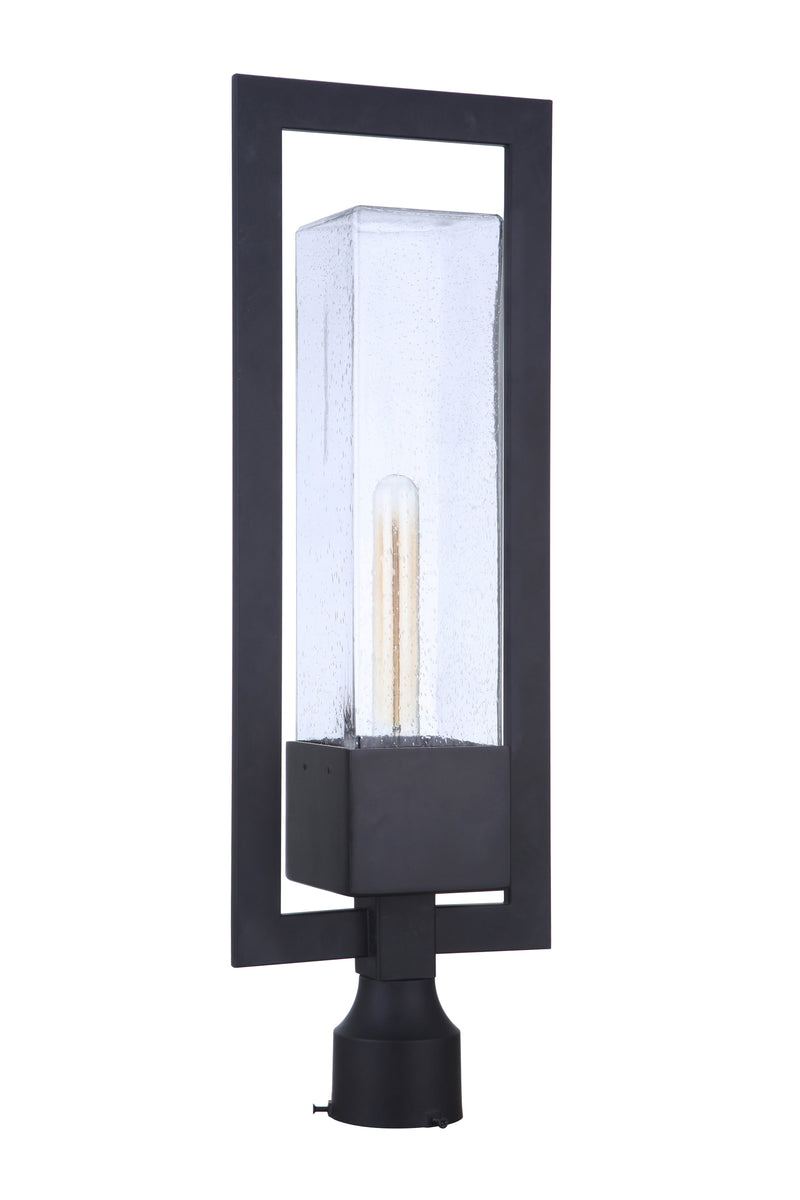 Craftmade ZA4025-MN Perimeter 1 Light Large Outdoor Post Mount -Midnight