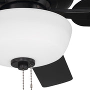 Gallant 52 in. Matte Black Ceiling Fan with LED Light and Pull Chain Control - ALCOVE LIGHTING