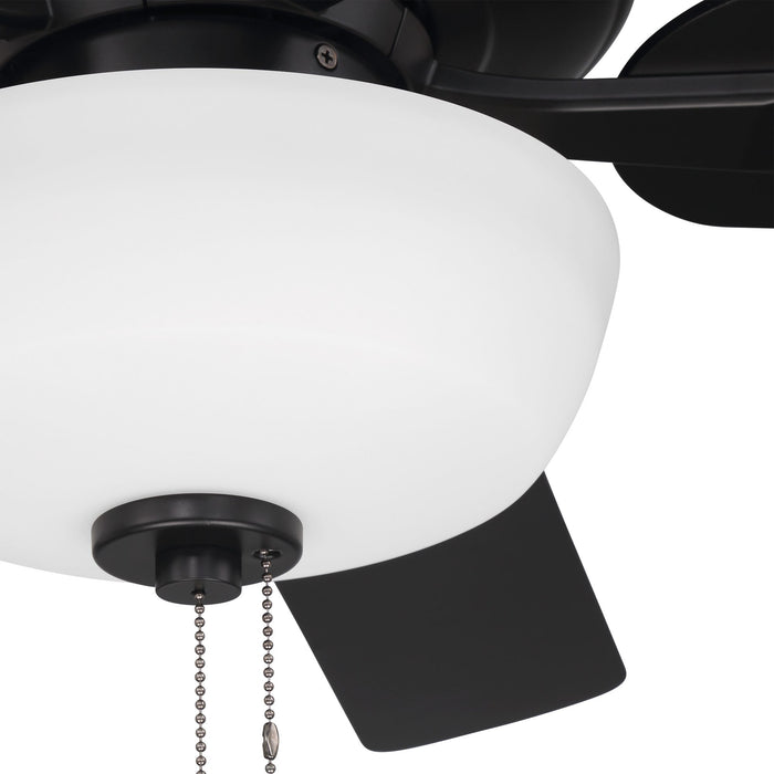 Gallant 52 in. Matte Black Ceiling Fan with LED Light and Pull Chain Control