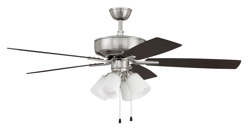 Craftmade P114BNK5-52DWGWN Pro Plus 114 LED Ceiling Fan -Brushed Polished Nickel