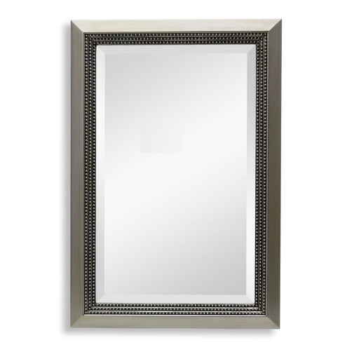 Vossa Warm Silver Mirror | Modern Rectangle Polystyrene Frame Bathroom Vanity Mirror Mounted Vertical or Horizontal (24 in. W x 36 in. H x 1 in. D)