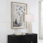 Uttermost Blue Flowers In Vase Framed Print - ALCOVE LIGHTING
