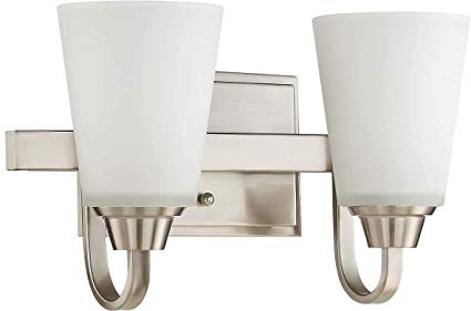 Craftmade 41902-BNK Grace 2 Light Bathroom Vanity Light -Brushed Polished Nickel