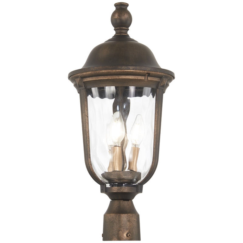 Minka Lavery Great Outdoors Havenwood 3 Light Outdoor Post Mount-Tauira Bronze