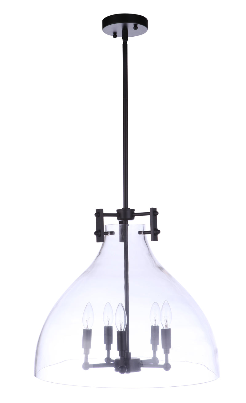 Craftmade 55895-FB Chardonnay 5 Light Pendant -Flat Black