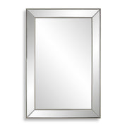 Norwin Nickel Mirror | Modern Rectangle Frame Bathroom Vanity Mirror Mounted Vertical or Horizontal (23 in. W x 34 in. H x 1 in. D)