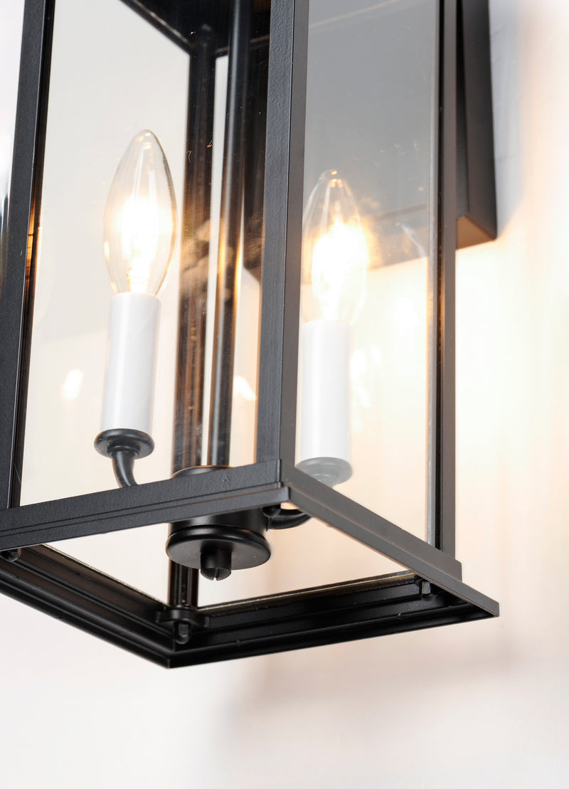 Maxim 30023CLBK Vicksburg 2 Light Medium Outdoor Wall Sconce | Black