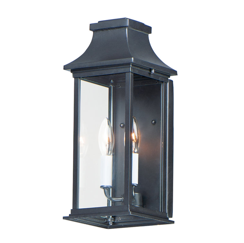 Maxim 30025CLBK Vicksburg 2 Light Outdoor Pocket Wall Sconce | Black