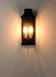 Maxim 30025CLBK Vicksburg 2 Light Outdoor Pocket Wall Sconce | Black