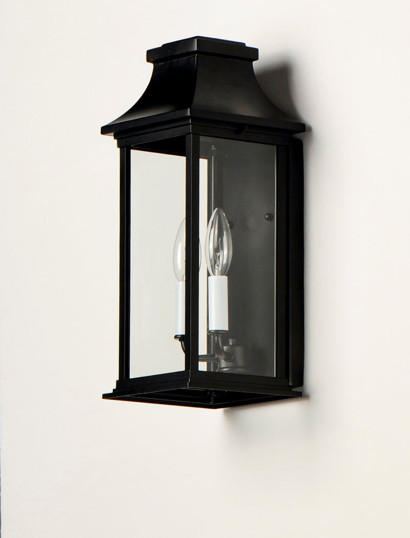 Maxim 30025CLBK Vicksburg 2 Light Outdoor Pocket Wall Sconce | Black