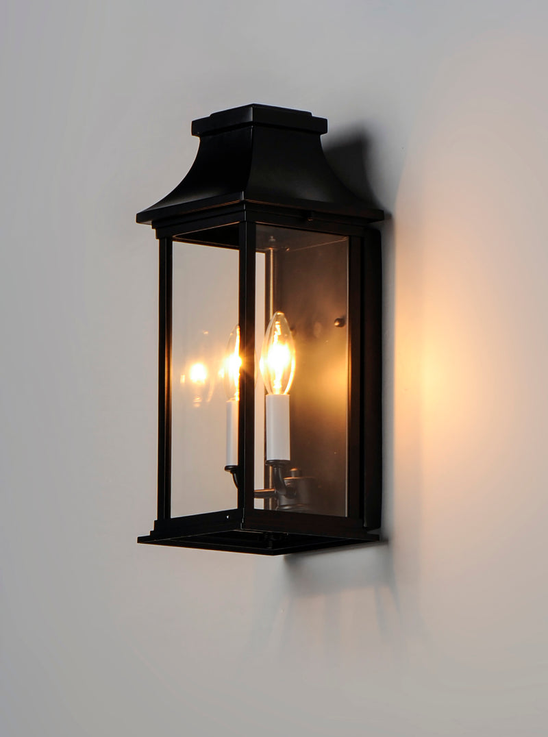 Maxim 30025CLBK Vicksburg 2 Light Outdoor Pocket Wall Sconce | Black