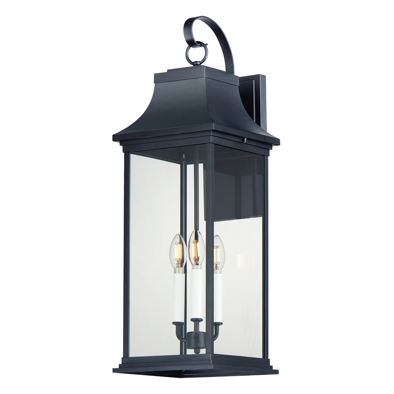 Maxim 30026CLBK Vicksburg 3 Light Outdoor Wall Sconce | Black