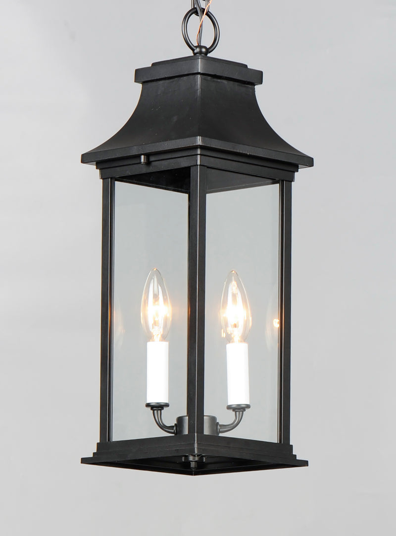 Maxim 30029CLBK Vicksburg 2 Light Outdoor Hanging Lantern | Black