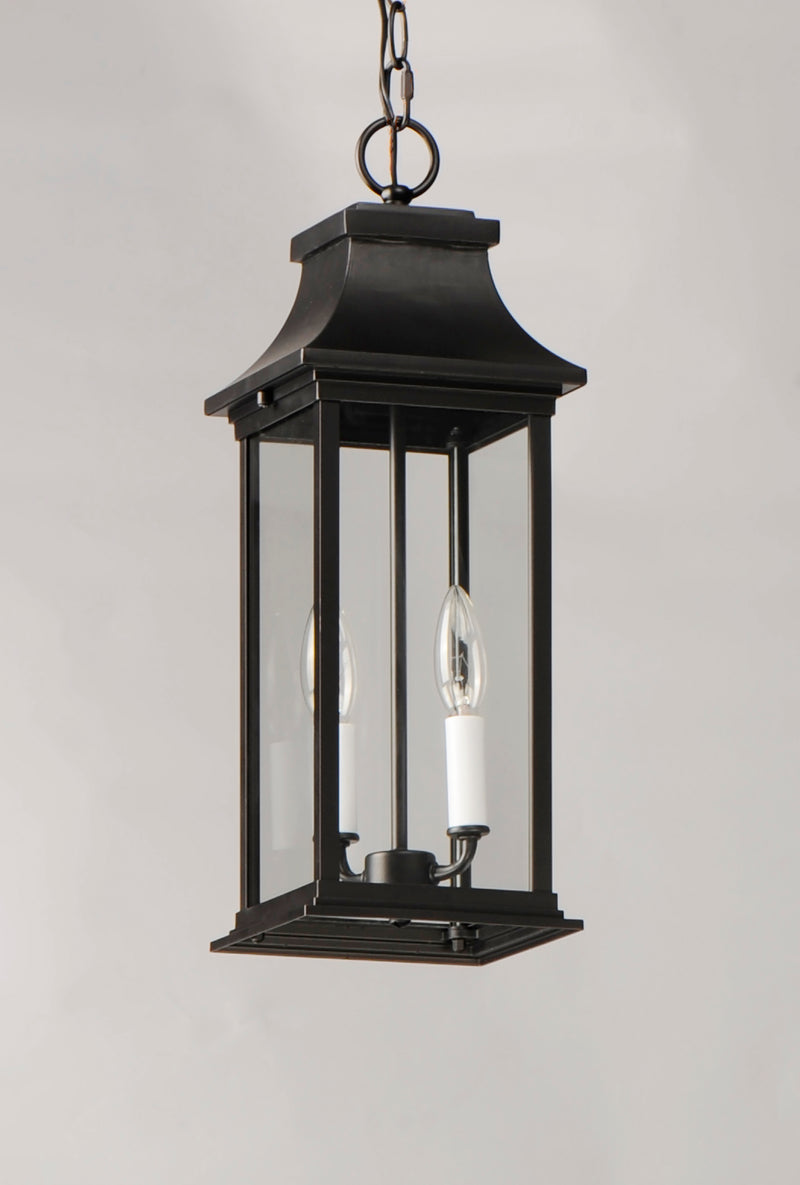 Maxim 30029CLBK Vicksburg 2 Light Outdoor Hanging Lantern | Black