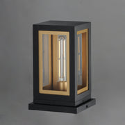 Maxim 30050CLBKGLD Neoclass 1 Light Deck Lantern | Black / Gold