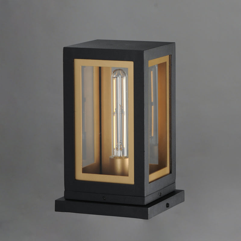Maxim 30050CLBKGLD Neoclass 1 Light Deck Lantern | Black / Gold