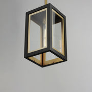 Maxim 30051CLBKGLD Neoclass 1 Light Outdoor Pendant | Black / Gold