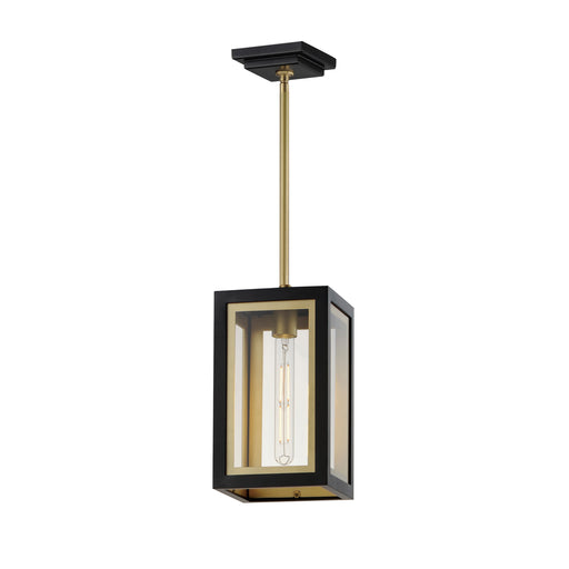 Maxim 30051CLBKGLD Neoclass 1 Light Outdoor Pendant | Black / Gold