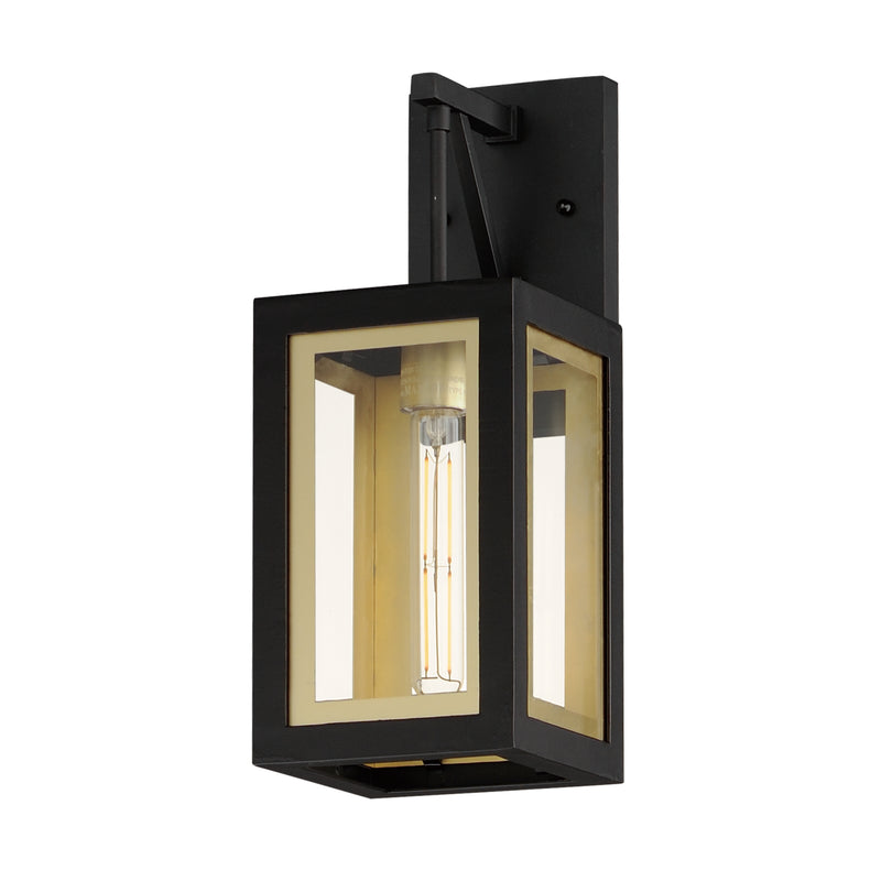 Maxim 30052CLBKGLD Neoclass 1 Light Outdoor Sconce | Black / Gold