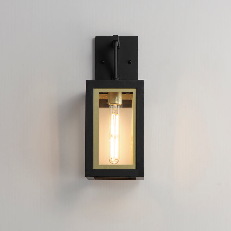 Maxim 30052CLBKGLD Neoclass 1 Light Outdoor Sconce | Black / Gold