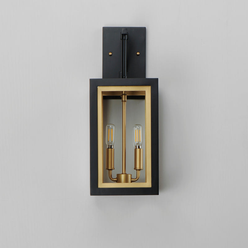 Maxim 30054CLBKGLD Neoclass 2 Light Outdoor Sconce | Black / Gold