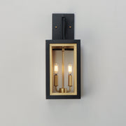 Maxim 30054CLBKGLD Neoclass 2 Light Outdoor Sconce | Black / Gold