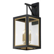 Maxim 30056CLBKGLD Neoclass 4 Light Outdoor Wall Sconce | Black / Gold
