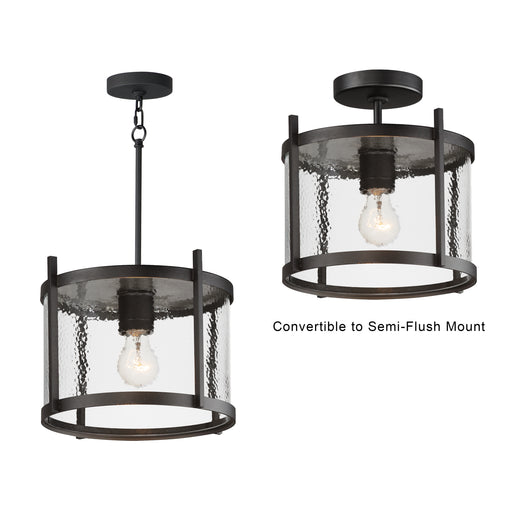 Maxim 30061HMBK Belfry 1 Light Semi Flush/Pendant | Black