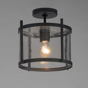 Maxim 30061HMBK Belfry 1 Light Semi Flush/Pendant | Black