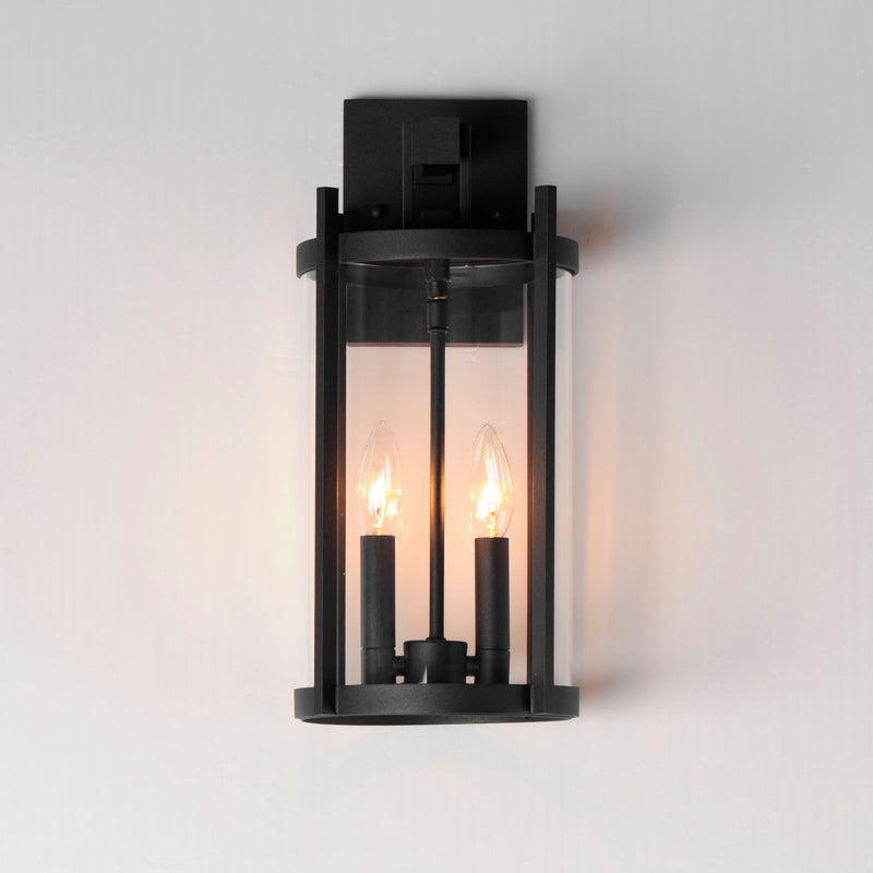 Maxim 30064CLBK Belfry 2 Light Wall Sconce | Black